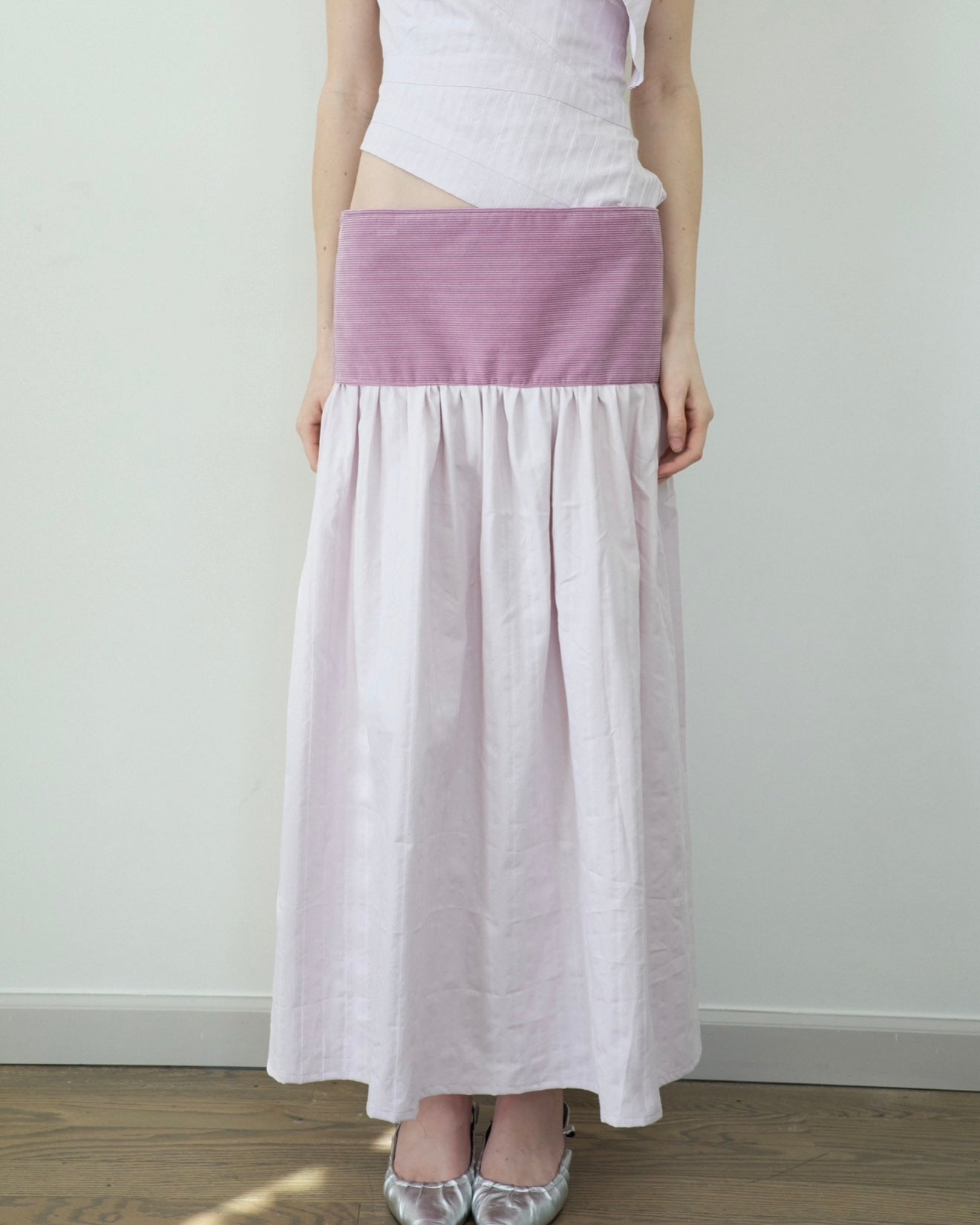low waist maxi skirt