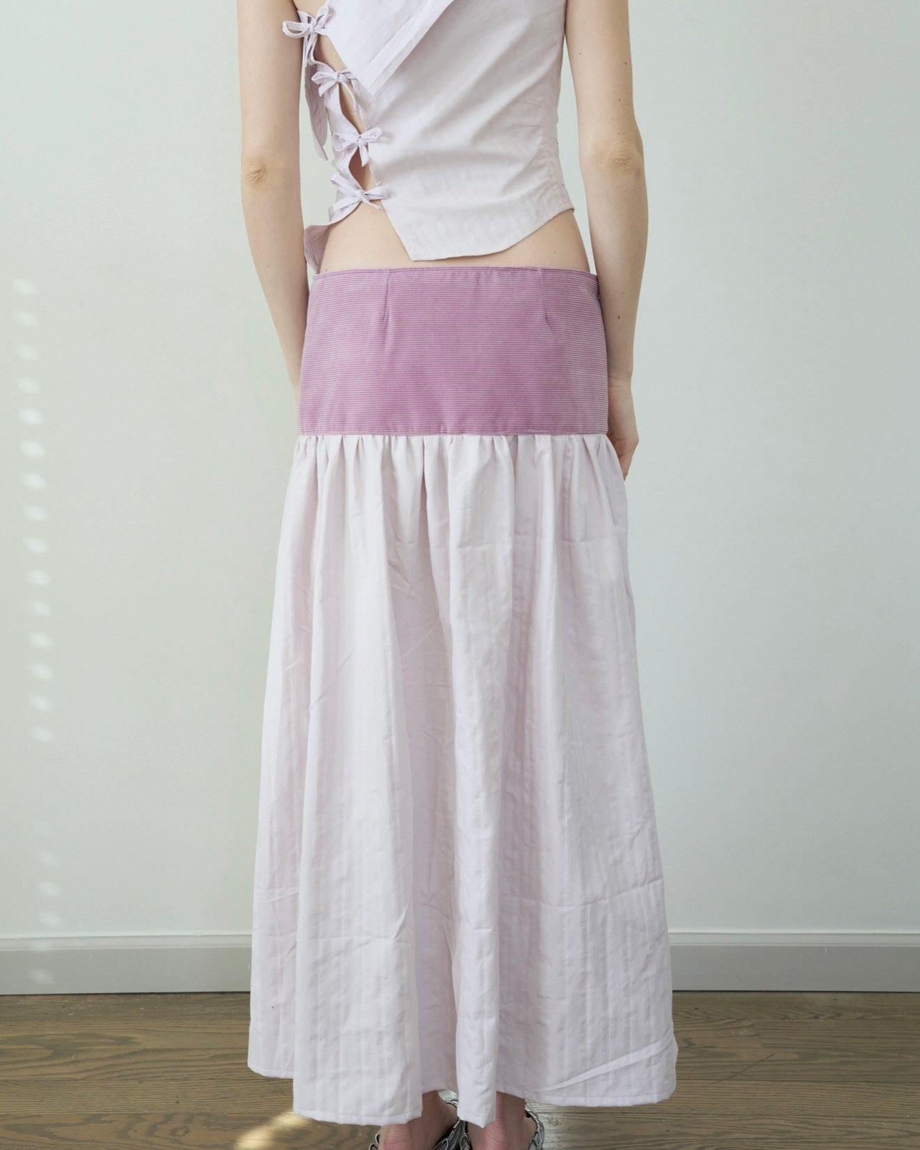 low waist maxi skirt
